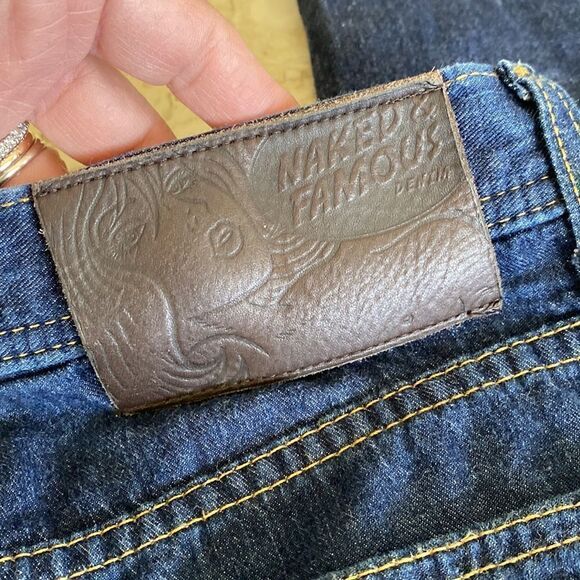 Naked & Famous Weird Guy Featherweight Indigo Selvedge Tapered Jeans - Picture 8 of 11